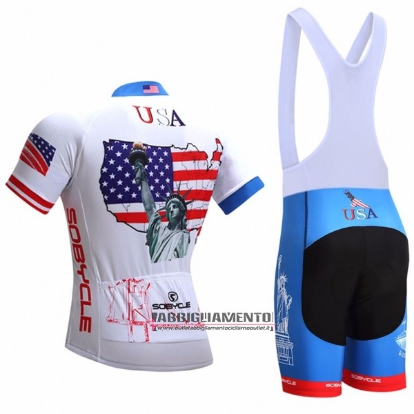 Abbigliamento USA 2018 Manica Corta e Pantaloncino Con Bretelle Bianco - Clicca l'immagine per chiudere